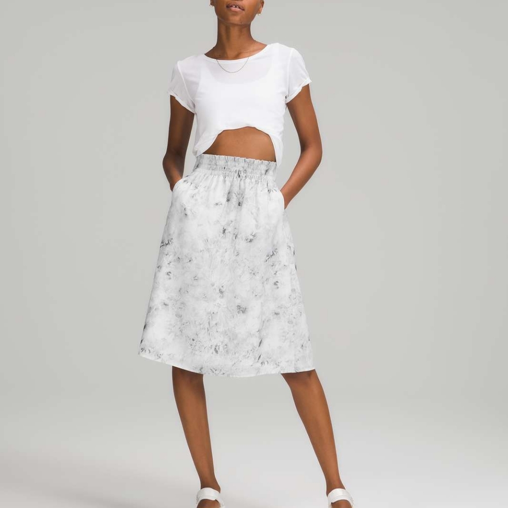 lululemon athletica White and Gray Skirt
